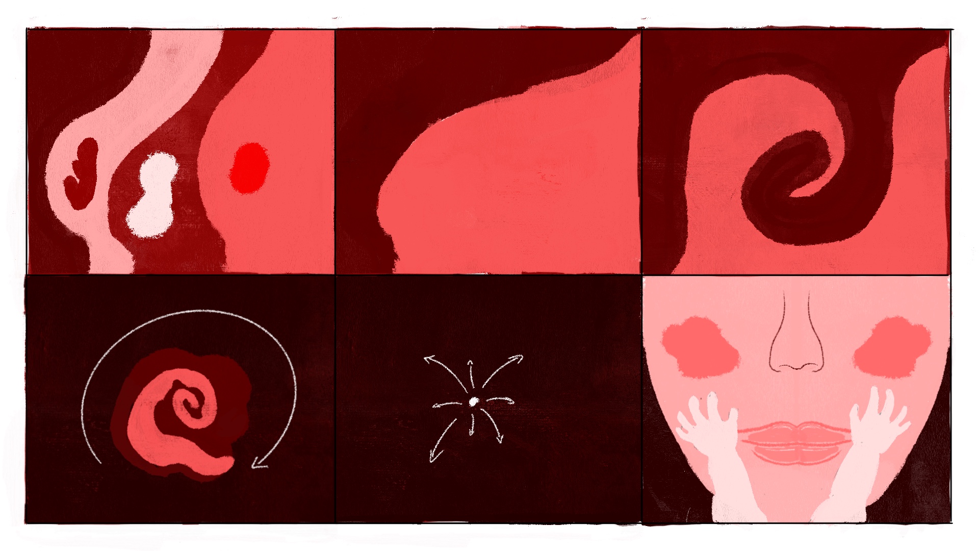 A colorful storyboard